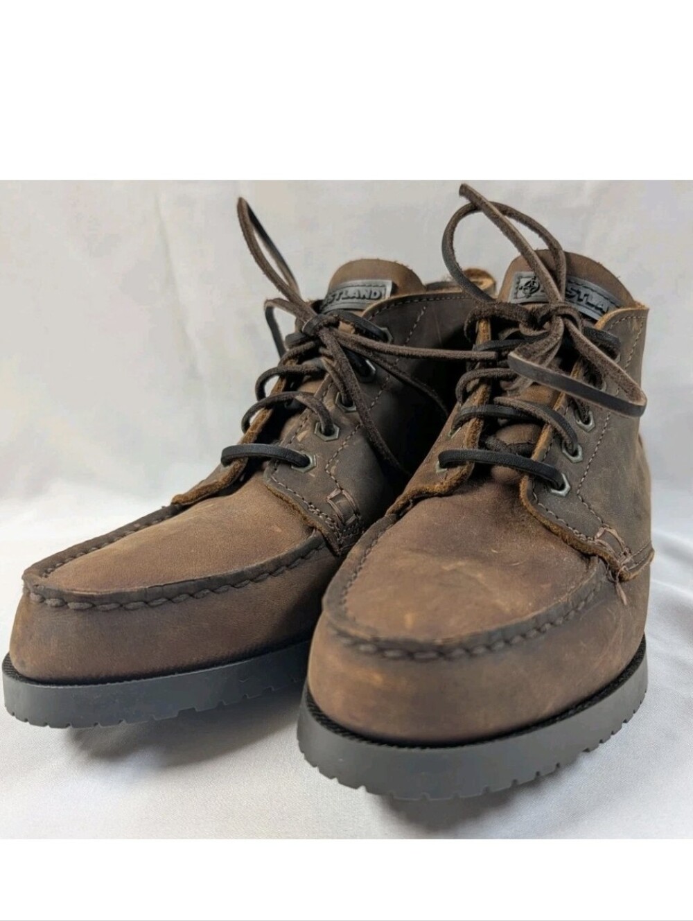 Eastland Made in USA Brown Leather Moc Toe Chukka Boots Womens Size 10.5 N